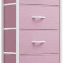 YITAHOME Dresser with 4 Drawers -Fabric Storage Tower, Organizer Unit for Bedroom, Hallway, Closets - Sturdy Steel Frame, Wooden Top & Easy Pull Fabric Bins, 11.8"D x 17.7"W x 37.4"H