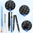 Computer Keyboard Remover Tool Kit 7 Pcs Keycap Puller, Switch Puller, Cleaning Brush, 4-Jaw Gripper, Tweezers, Key Cap Pullers, Storage Bag