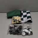 Juegoal 20" Portable Chess & Checkers Set, 2 in 1 Travel Board Games for Kids and Adults, Folding Roll up Chess Game Sets, Extra 26 Checker Pieces, Tournament Thick Mousepad Mat with Storage Bag