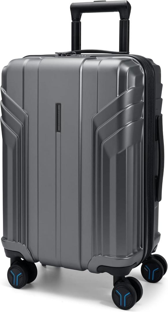 BAGSMART Expandable Carry On Luggage 22x14x9 Airline Approved, 1OO% PC Lightweight Hard Shell Suitcase, 20 Inch Travel Luggage with Spinner Wheels, Waterproof Rolling Suitcase, Gray BAGSMART Expandable Carry On Luggage 22x14x9 Airline Approved, 1OO% PC Lightweight Hard Shell Suitcase, 20 Inch Travel Luggage with Spinner Wheels, Waterproof Rolling Suitcase, Gray