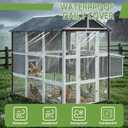 Clear Tarp with Grommets 10x12 ft, 2 Pack 10 Mil Waterproof Vinyl | Clear vinyl tarp,90% transparent for greenhouse,patio,porch enclosure,chicken coop,garden and outdoor cover