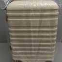 COOLIFE Luggage Carry On Luggage Suitcase Softside Wheeled Luggage Lightweight Rolling Travel Bag, White, 3 Piece Set (DB/TB/20), Luggage Set with Bags