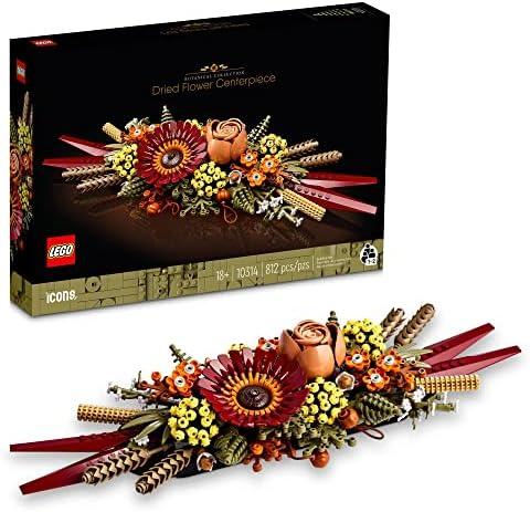 LEGO Icons Dried Flower Centerpiece Building Sets for Adults, Ages 18+ Years - Fall & Thanksgiving Decorations for Dinner Table or Mantel - 10314