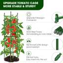 3 Pack Tomato Cages for Garden,Up to 51.2Inch Tomato Cage Trellis-Upgraded Hexagon Connector,Heavy Duty Adjustable Tomato Stake Support for Raised Garden Bed