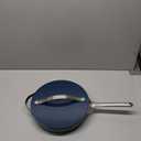 Caraway Nonstick Ceramic Saut Pan with Lid (4.5 qt, 11.8") - Non Toxic, PTFE & PFOA Free - Oven Safe & Compatible with All Stovetops (Gas, Electric & Induction) - Navy