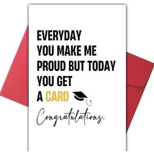 Funny Graduation Card for Kids Family, Humorous Proud of You Message, Congratulations Card for Friends Achievements, Yes, we know it's 'every day'—but you deserve bold letters EVERYDAY! 3 Pack