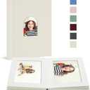 Vienrose Premium Small Photo Album 4x6 for 20 Pictures, Linen Cover Photo Book with Writing Space, Ideal for Wedding Albums, Baby Books, and Travel Journals (Beige)