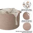90L Extra Large Blanket Basket,Woven Rope Laundry Basket Hamper with Handles, Decorative Nursery Basket Storage Bin for Toys, Clothes Organizer, Living Room, Bedroom, Bathroom, Brown