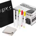 4 x 4" x 3" Mini Chalkboard Signs for Food, 28 Pack Mini Table Chalkboard Signs for Buffet, Reusable Drink and Food Signs for Buffet Display, Party and Bakery