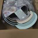 COOK WITH COLOR Nesting Plastic Mixing Bowl Set with Pour Spouts and Handles, Ombre Mint, 4 Piece Non-Slip