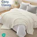 Super Soft Fleece Blanket Throw Size - Fleece Throw Blanket for Bed, Couch & Chair - Cozy, Warm & Breathable - All Season Fuzzy, Cute Decor, Microplush Bedding for Women, Men & Teens - 50x60, Ivory