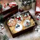 Soulchen 10pcs Clear Plastic Fillable Ornaments Ball for Crafts 3.15inch Acrylic Christmas Hanging Ornaments Balls DIY Decorations Indoor Home Decor Supplies