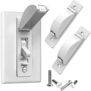 TAKETEK Decorator Receptacle Outlet with Wall Plate, Tamper-Resistant Electrical Outlet, Residential Grade, 3-Wire, 15A 125V, Self-Grounding, 2-Pole, UL Listed, White (10 Pack)