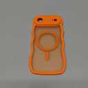 QVLANG Case for iPhone 17 Air, Cute Wave Cover Case, Upgraded[Full Camera Protection][Compatible with Magsafe][Military Grade Protection][Translucent Matte] Phone Case for Women Girls, Orange