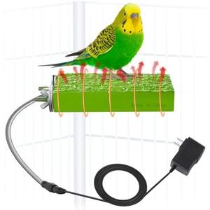 NASIDE Thermo-Perch: Heated Bird Perch - Safe Temperature Stand Platform Warm Heating for Cage,for Parrots, Cockatiels, Lovebirds, and More - Safe Heated Perching
