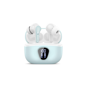 Wireless Earbuds, Bluetooth 5.4 Headphones HiFi Stereo, Bluetooth Earbuds with ENC Noise Cancelling Mic, IP7 Waterproof in Ear Earphones, 48H, LED Display Ear Buds for Pad Workout Sports, Azure