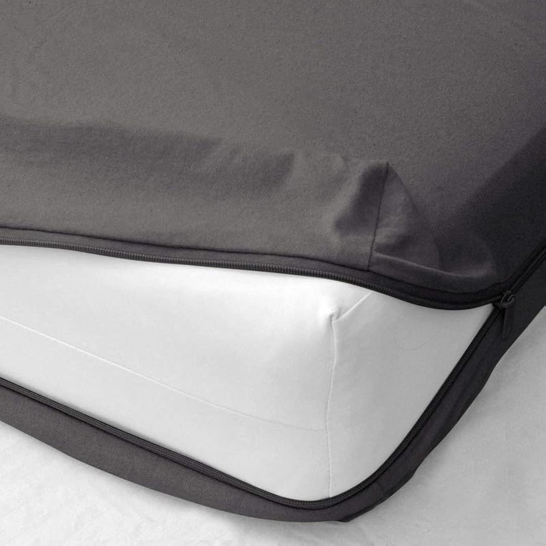 Shreem Linen Zipper Fitted Sheet -16 Inch Extra Deep Pocket, Soft Brushed Microfiber Bottom Sheet, Wrinkle, Shrink & Fade Resistant, Hotel Quality, Dark Grey, Twin XL