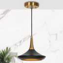 KSANA 9'' Pendant Lights Kitchen Island, 1-Light Black and Gold Brass Kitchen Pendant Lighting Over Island, 9 Inch Modern Metal Pendant Light Fixtures