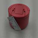 14oz Insulated Vacuum Food Jar with Buckle Lid,Soup Thermo for Hot Food Kids,Wide Mouth Leakproof Stainless Steel Lunch Container with Spoon-Red