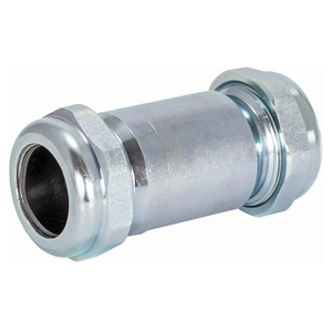 Eastman 4-3/8 Inch Long Pattern Compression Coupling, 1 Inch IPS, Galvanized Steel, 20566