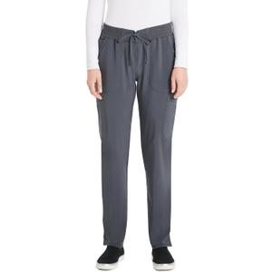 Scrubstar Women Straight Leg Scrub Pants Soft Stretch Drawstring Medical Uniform Bottom with Cargo Pockets Women Scrub Pant (Gray, L)