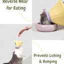 Lightweight Cat Cone Collar, Waterproof Soft Recovery E-Collar for Cats & Small Dogs, Adjustable Protective Elizabethan Collar to Prevent Licking & Biting, Easy-Clean Quick-Dry Design, Yellow M Size (M)