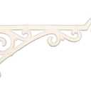 Comfy Hour Antique and Vintage Collection Cast Iron Wall Mount Bracket Hangers for Planter, Bird Feeder, Birdhouse, Lanterns, Windchimes, Hooks, Outdoor Decor- Primitive, White