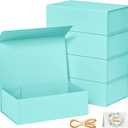 5 Pack Turquoise Gift Box, 9.5x6x3'' Gift boxes for Presents with Lids Magnetic Closure Rectangle Collapsible for Bridesmaid Proposal Box, Wedding