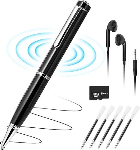 64GB Digital Voice Recorder, Loan Chiangmai with AI-Intelligent Noise Reduction - Voice Activated Sound Audio Tape Recorder Device for Lectures, Meetings, Work, Interviews