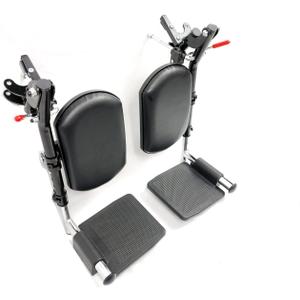 Wheelchair elevating Leg Rests, with Padded Calf pad, Composite Footplates, Compatible with Reclining and Standard Wheelchair, Transport Chair. Universal Replacement Parts, (1 Pair)