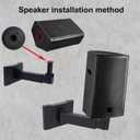 HD-339 Heavy Duty Speaker Wall Mount,Hold up to 100lbs,Speaker Wall Mount Bracket Design for Professional Audio PA Speakers,Screw Hidden (2 Packs Black)