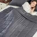 Weighted Blanket Queen Size (60"x80" 20lbs),Ultra Soft and Cozy Cooling Weighted Blanket Queen Size for Adult,Heavy Blanket with Machine Washable Soft Blanket, Stripe Grey