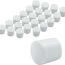 Luomorgo 24Pcs Door Stop Rubber Tip Replacement, Door Stopper Rubber Tip, White Door Stop Rubber End Cap Universal for Door Stop Bumper Tips Wall & Floor Protection