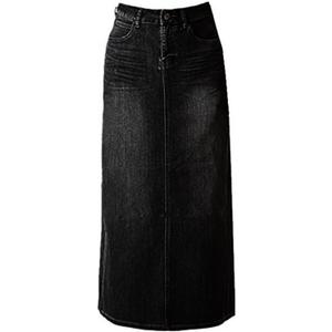Long Denim Skirt for Women Casual A-Line Denim Maxi Skirt Stretch High Waisted Jean Skirt with Pocket Blue, Size 6