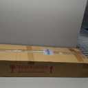 Sword Display Case Cabinet Stand Holder Wall Rack Holds Military Saber or Samurai Sword Lockable UV Protection Door Black Felt Inside, with Mahogany Finish Frame