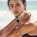 Slim Silicone Bands Compatible with Apple Watch Band, Women Floral Breathable Braided Lace Thin Sport Strap Replacement Wristbands iWatch, Size: 44/45/46/49/42mm(series 3 2 1)