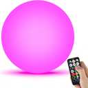 LOFTEK Solar Ball Lights with Ground Pile, RGB Colors Changing Floating Pool Ball Lights, IP65 Waterproof USB Rechargeable Solar Light for Outdoor Garden Pool Deco, 8-inch