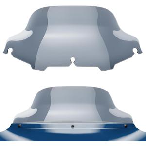 Benlari 8" Smoke Wave Windshield Windscreen Fit for 1996-2013 Harley Davidson Touring Street Glide Electra Glide Tri Glide FLHT FLHX FLHTK FLHTC FLHTCU