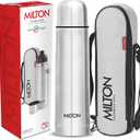 Milton Thermosteel Flip Lid 750, Double Walled Vacuum Insulated Thermos 750 ml | 25 oz | 24 Hours Hot and Cold Water Bottle with Cover, Stainless Steel, BPA Free, Leak Proof | Silver