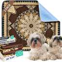 Qeils Washable Pee Pads, Reusable Puppy Pads 4 Pack 30"x34" Super Absorbent Leakproof Dog Training Pads, Non-Slip Wee Wee Pads for Crate, Floor, Potty Pads Feeding Mat Dog Pee