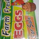 Fresh Eggs for Sale Sign, 18x24 DS Coroplast, Large Outdoor Farm Fresh Eggs Sign with Blank Space for Personal Info