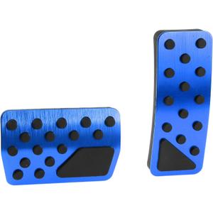1 Set Automatic Foot Pedal Pads Foot Accelerator Pedal Covers for Jeep Wrangler 2018-2024 Aluminum Alloy Blue