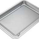 Onlyfire Stainless Steel Baking Sheet with Rack, 15.35 x 11.5 Cookie Sheet Pan Tray with Cooling Rack, Nonstick Roasting Pan Baking Pan for Oven, Smokers and Pellet Grills