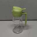 TrendPlain 16oz/470ml Glass Olive Oil Sprayer for Cooking  2 in 1 Olive Oil Dispenser Bottle for Kitchen Gadgets and Air Fryer Accessories, Salad, BBQ - Green