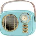 Retro Bluetooth Speaker,Vintage Decor,Birthday Gifts for Women Teenage Blue Portable Support USB/TF/AUX for Antique Bedroom, Kitchen, Office, Desk Decor travel and gifting