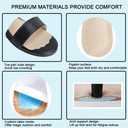 4 Count Pigskin Anti-Slip High Heel Inserts Women, Cushion Insoles for Dress Shoes, Adhesive Sandal Liners for Sweaty Feet Shock Absorb, Insoles for Flats Open Toe Shoes Invisible Barefoot Inserts, Size: L 8.5-12 women