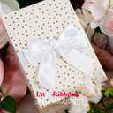 2 x LaRibbons White Ribbon 1 1/2 Inch 25 Yards Double Faced White Silk Ribbon for Flower Bouquet Crafts Gift Wrapping Wedding Party Decoration