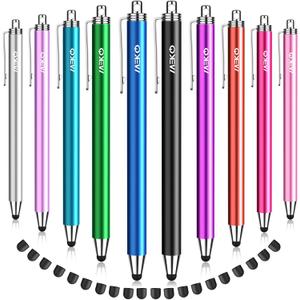 Stylus Pens for Touchscreens,MEKO 10 Pack Thin Rubber Tip Stylus Replaceable Tip Feature Bundle W/ 20 Pcs Replacement Tips for iPad iPhone Tablets Smartphone&All Touch Screen Devices(10 Stylus+20Tips)