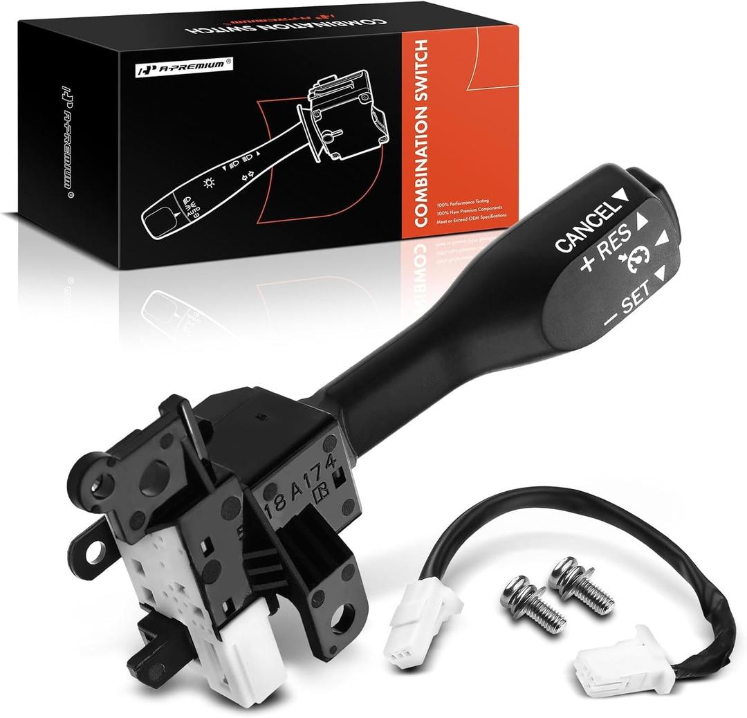 A-Premium Cruise Control Switch Assembly Compatible with Toyota & Lexus - 2001-2023 - Tacoma 4Runner Tundra RAV4 Sienna Avalon Camry Corolla & ES330 ES350 GS300 GS350 IS250 LX470, Replace# 84632-34011