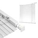 Room Darkening Mini Blind No Drill 16-55 Inch Width 16-70 Inch Length, 1" Slat Aluminum Venetian Blinds, Cordless Horizontal Windows Blinds for Interior(White)